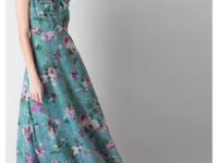 Buy Women Blue Floral Ruffled Cap Sleeve Belted Maxi Dress - Maxi Dresses Online