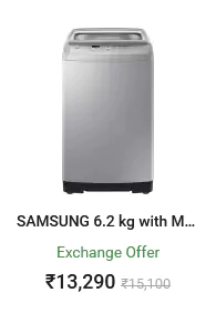 SAMSUNG 6.2 kg Fully Automatic Top Load Washing Machines 11% off