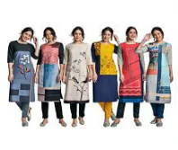 Top Brand Venox Multicoloured Crepe Straight Women Kurti Pack of 6 On Snapdeal Offer