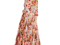 Women's Party wear Floral Printed Maxi Dress Amazon